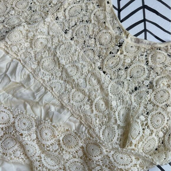 Altar'd State Size M Cream Long Sleeve Lace Mini Dress - Picture 1 of 5